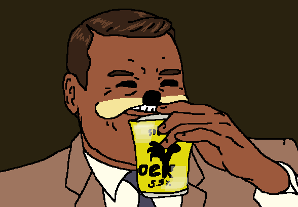 spurdo man drinking cock